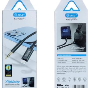 کابل تبدیل لایتنینگ به AUX GFUZمدل AX-37 طول 1 متر